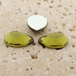 Olivine Jewel Faceted - 13x8.5mm. Pear Cabochons - Lots of 144
