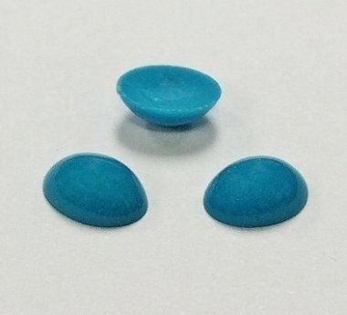 Turquoise Dark Opaque - 8x6mm Oval Domed Cabochons - Lot of 144