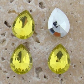 Lime Jonquil Jewel -15x11mm Pear Faceted Gem Jewels - Lot of 144