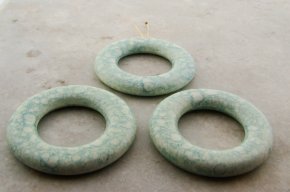 BLUE WATERSPOT 42MM ROUND RING PENDANTS - Lot of 12