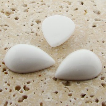 White Opaque - 13x8.5mm. Pear Domed Cabochons - Lots of 144