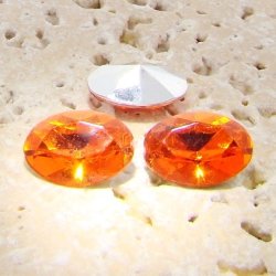 Orange Jewel - 10x8mm. Oval Faceted Gem Jewels - Lots of 144