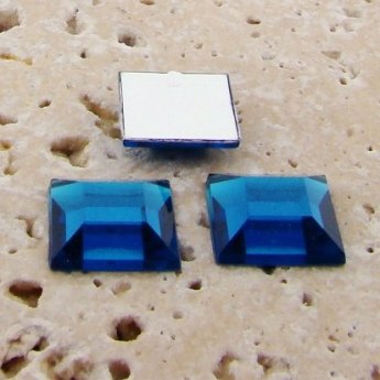 Capri Blue Jewel Faceted - 8mm. Square Cabochons - Lots of 144