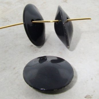 GREY 21MM ROUND SMOOTH PENDANTS - Lot of 12