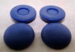 28mm. NAVY MATTE SMOOTH ROUND CABOCHONS - Lot of 36