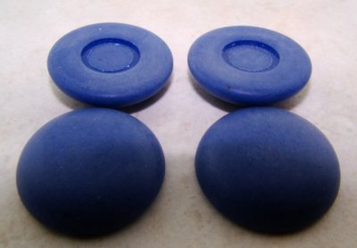 28mm. NAVY MATTE SMOOTH ROUND CABOCHONS - Lot of 36