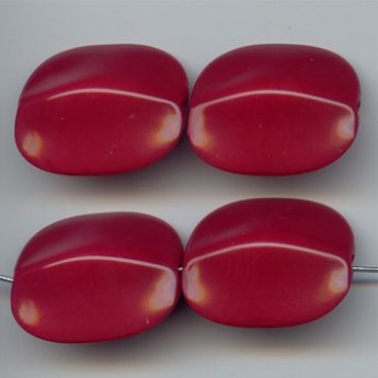 REDDISH BROWN 28X24 FLAT ROUNDED EDGE RECTANGLE BEAD-Lot of 12