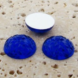 Sapphire Jewel Baroque Domed - 18mm. Cabochons - Lots of 144