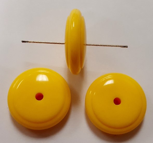 (image for) YELLOW 5x16mm. GROOVED SPACER BEADS - Lots of 12