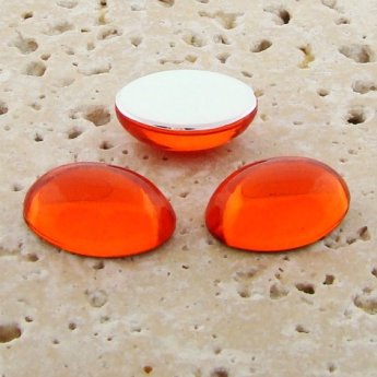 Orange Jewel - 12x10mm. Oval Domed Cabochons - Lots of 144