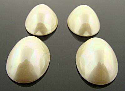 20X15MM CULTURA RAINBOW HIGH PEARL OVAL CABOCHON - Lot of 12