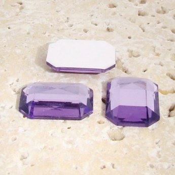 Light Amethyst Faceted - 40x30mm Octagon Cabochons - Lots of 12