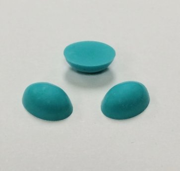 Turquoise Green Opaque - 8x6mm Oval Domed Cabochons - Lot of 144