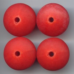 RED WASHED 12X26MM ROUND SPACER DISC BEADS - Lot of 12