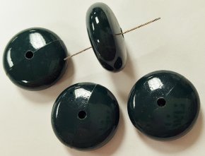 HUNTER GREEN 8x18mm. SMOOTH TIRE SPACER BEADS - Lots of 12