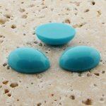 Turquoise Opaque - 25x18mm. Oval Domed Cabochons - Lots of 72