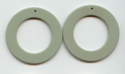 ALOE GREEN 50MM ROUND FLAT PENDANTS - Lot of 12