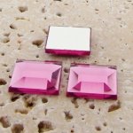 Light Pink Jewel Faceted - 15mm. Square Cabochons - Lots of 144