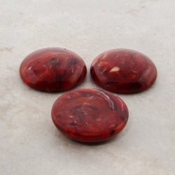 Rust Marble - 24mm. Round Domed Cabochons - Lots of 12