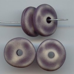BLUE GREY MATTE WASH 6X20MM WAVY SPACER BEADS - Lot of 12