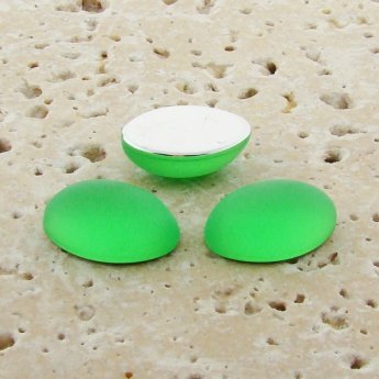Peridot Matte Frosted - 40x30mm. Oval Cabochons - Lots of 12