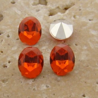 Orange Jewel - 8x6mm. Oval Faceted Gem Jewels - Lots of 144
