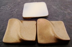 33x33mm. GOLD GLITTER TEXTURED SQUARE CABOCHONS - Lot of 36