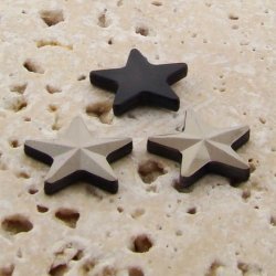 Hematite Faceted - 15mm. Star Domed Cabochons - Lots of 144