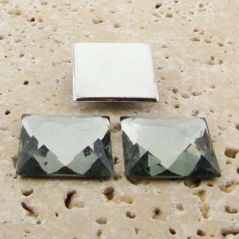 Black Diamond Jewel Faceted - 20mm Square Cabochons - Lot of 144