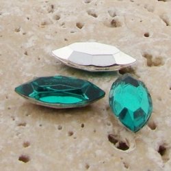 Teal Jewel -15x7mm. Navette Faceted Gem Jewels - Lots of 144