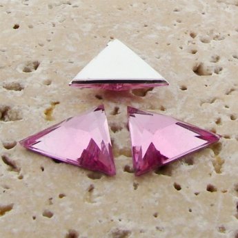 Rose Jewel Facet - 18x18mm. Triangle Cabochons - Lots of 144