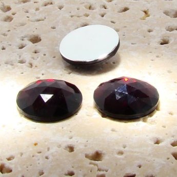 Garnet Jewel Multi Faceted - 18mm Round Cabochons - Lots of 144