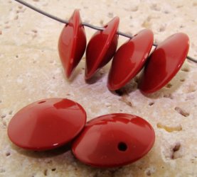 RUST 18MM ROUND SMOOTH TOP HOLE PENDANTS - Lot of 12