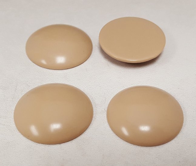 (image for) TAUPE - 28mm. ROUND SMOOTH DOMED CABOCHONS- Lots of 12