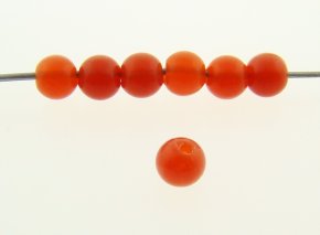CINNAMON MARBLE 5MM SMOOTH ROUND BEADS - Lot of 24