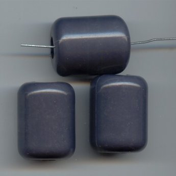 GREY 32X25MM SMOOTH BARREL BEADS - Lot of 12