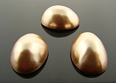 18X13MM BRONZE HIGH DOME PEARL OVAL CABOCHONS - Lot of 144