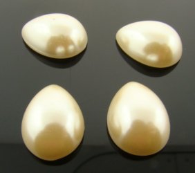 18X13MM CULTURA HIGH DOME PEARL PEAR CABOCHONS - Lot of 144