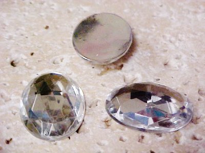 Crystal Full Faceted Dome - 25x18mm. Oval Cabochons - Lots of 72