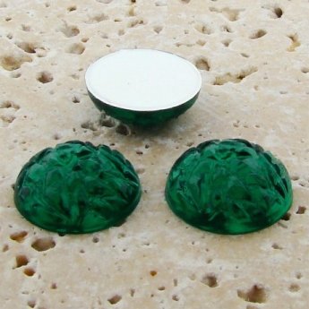 Emerald Jewel Baroque Domed - 18mm. Cabochons - Lots of 144