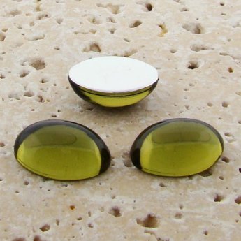 Olivine Jewel - 10x8mm. Oval Domed Cabochons - Lots of 144