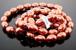 DARK BRONZE 14X10MM OVAL SMOOTH JAPANESE PEARLS - Lot of 54