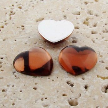 Topaz Jewel Smooth - 18mm. Heart Domed Cabochons - Lots of 144