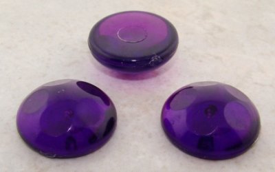25mm. AMETHYST DOTTED ROUND CABOCHONS - Lot of 36