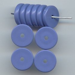 LT PURPLE 3X14MM DISC SPACER BEADS - Lot of 12