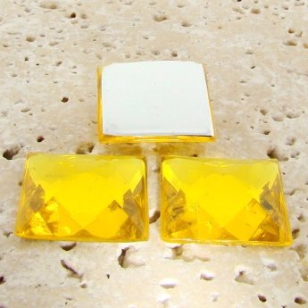 Jonquil Jewel Faceted - 20mm. Square Cabochons - Lots of 144