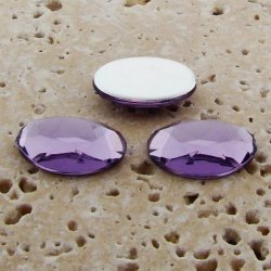Light Amethyst Faceted - 25x18mm. Oval Cabochons - Lots of 72