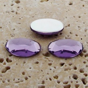 Light Amethyst Faceted - 25x18mm. Oval Cabochons - Lots of 72