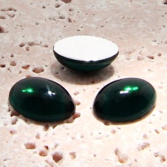 Emerald Jewel - 12x10mm. Oval Domed Cabochons - Lots of 144