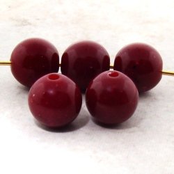 CORNELIAN 10MM ROUND SMOOTH BEADS - Lot of 12